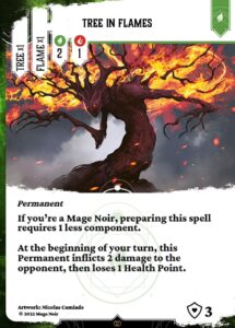 Tree in flames en