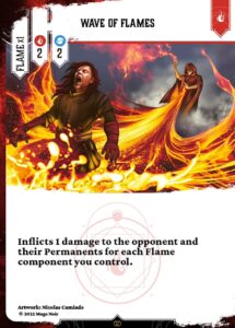 Wave of flames en